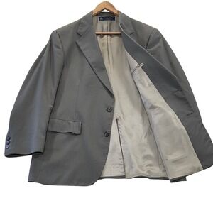 VTG Brooks Brothers Mens 43R Gray 100% Wool Blazer Jacket USA Made